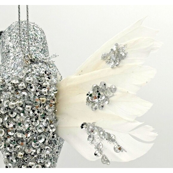 Holiday Lane Shine‎ Bright Feathered Glitter Hummingbird Christmas Ornament NWT - Picture 9 of 14